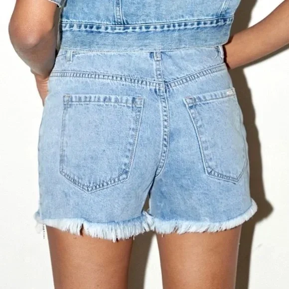 Insane Gene Rhinestone Fringe Cut Off Shorts - Picture 2 of 14